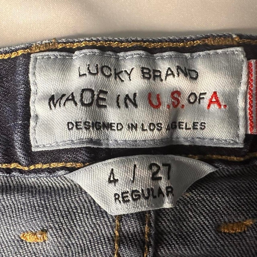 Lucky Brand Women's Regular 4 Blue Dark Wash Denim Skinny Jeans Mid Rise 5-Pkt